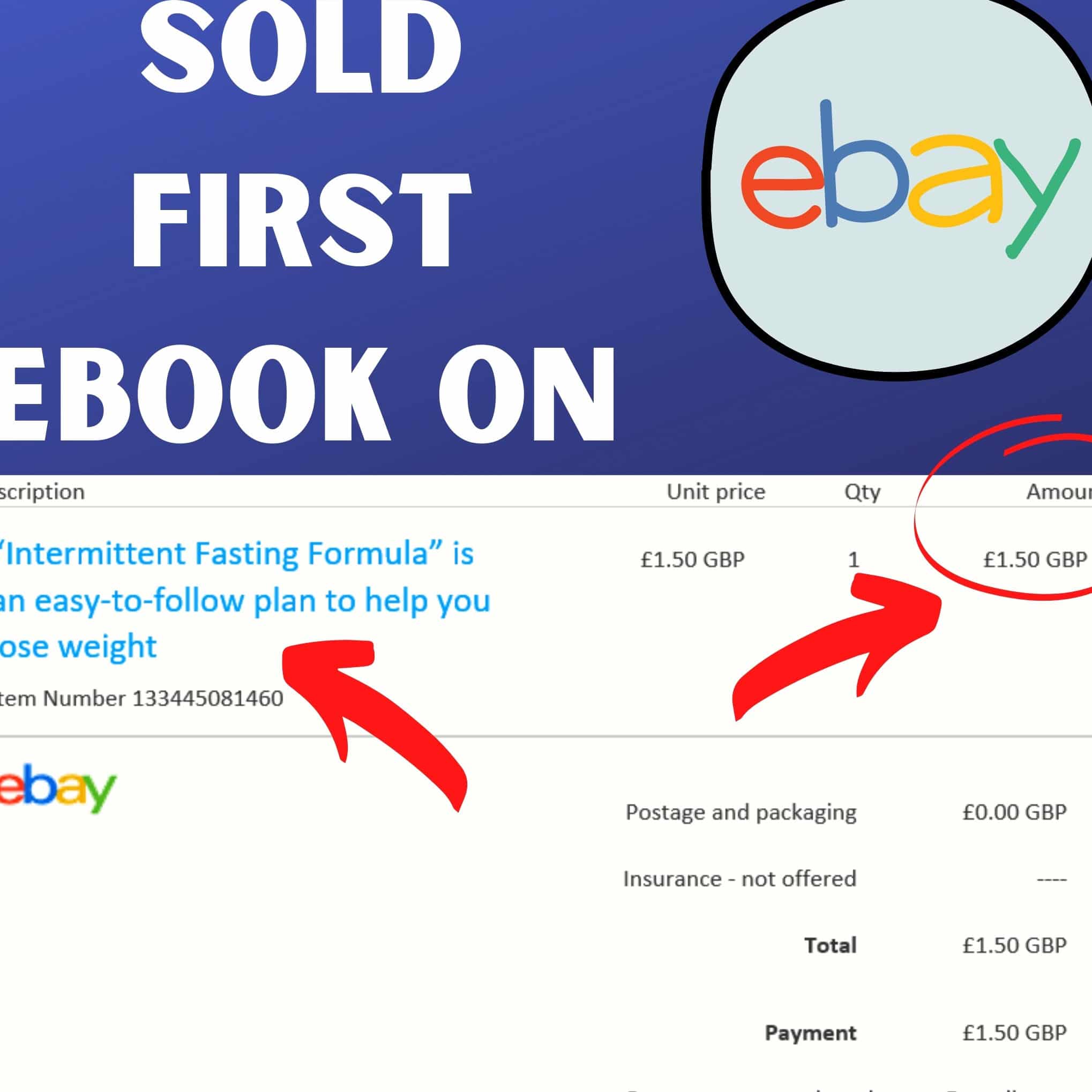 this image show the my proof so selling plr ebook on ebay
